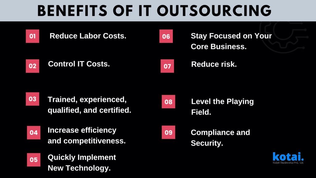 The benefits of IT outsourcing.