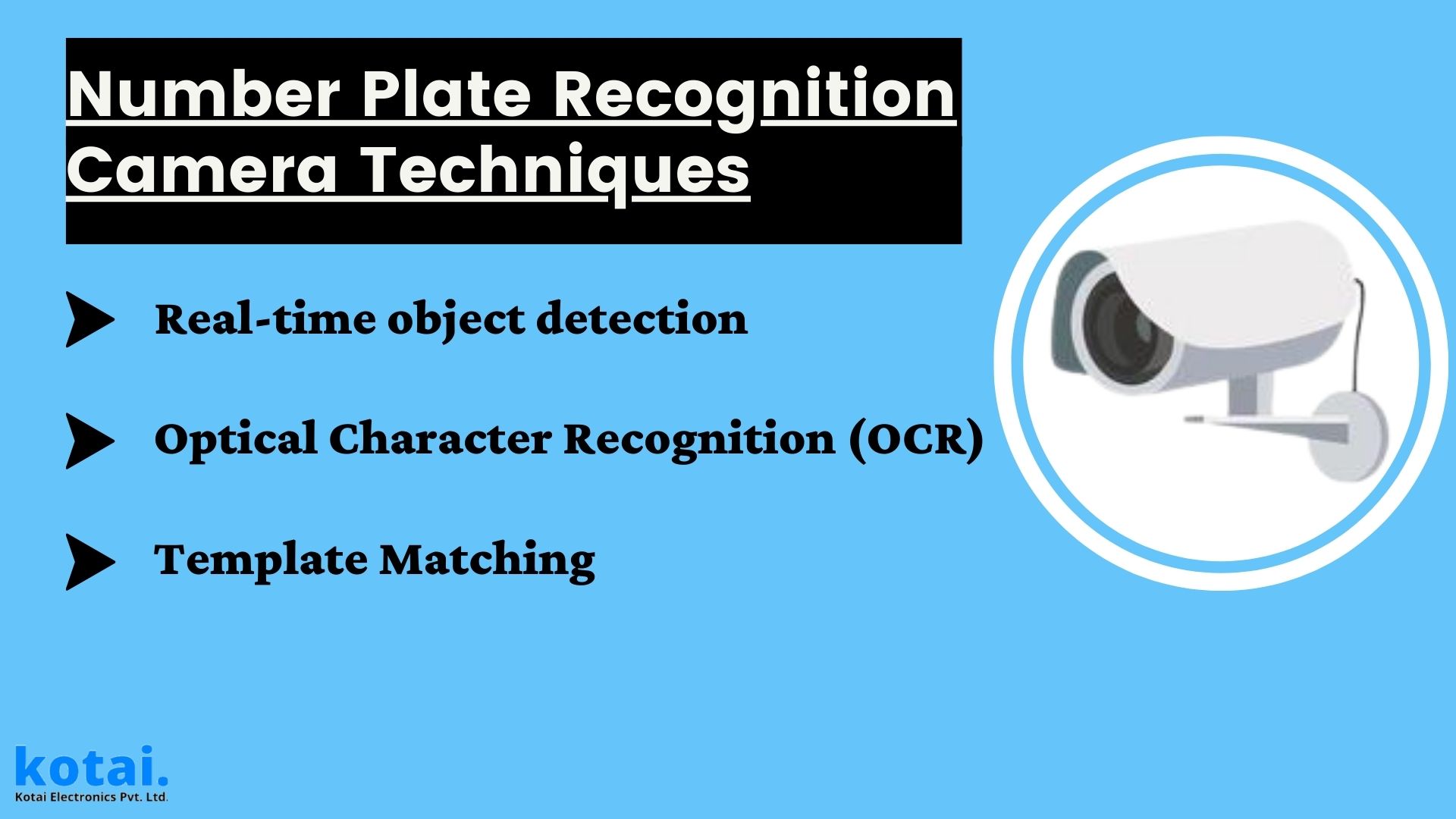 Detail Guide of Number Plate Recognition Camera Kotai Electronics Pvt. Ltd.