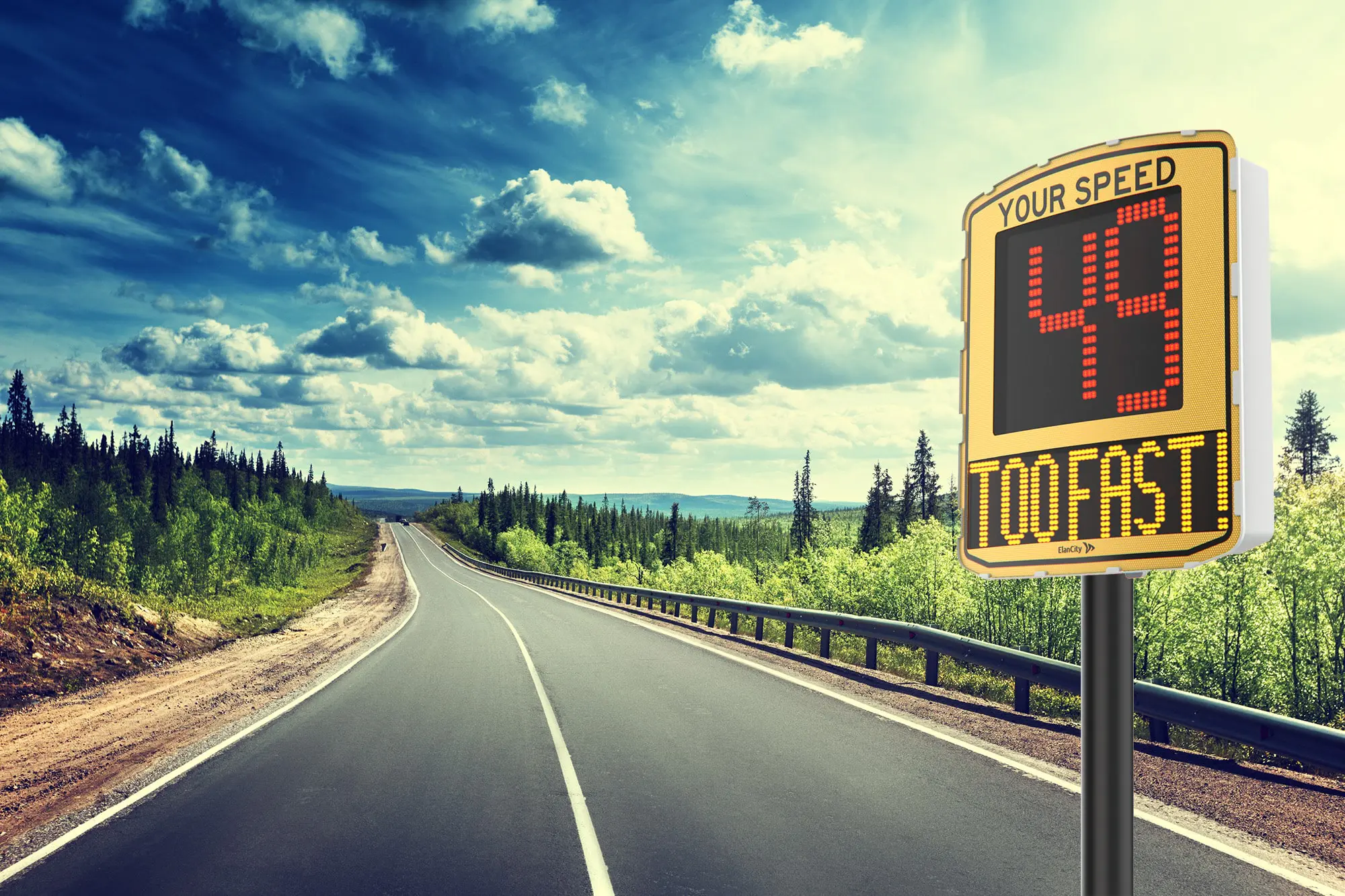 Speed Limit Sign with Radar